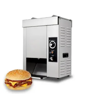 Commercial Elétrica Automática Hamburger Pequeno Almoço Sanduíche Patty Bun Torradeira hambúrguer fazendo pão hambúrguer torradeira