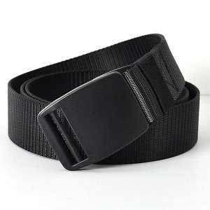 Ceinture en nylon Jinhua 125 cm avec boucle à plaque détachable, décontractée, pour homme, en tissu, beige, printemps 2023 - Product Image 2
