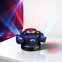 Projecteurs DJ à tête mobile VLTG 150W LED RGBW 6 bras Boule disco DMX512/FB4 IP20 Activés par le son Télécommande Mariage