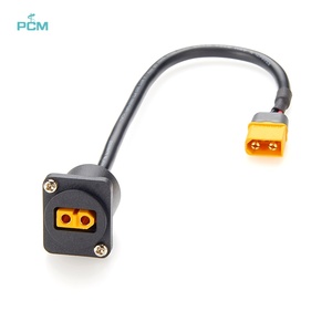 Kabel Panel Mount XT60 XT60H-F ke XT60H-M Tipe D, Kabel Ekstensi Bulkhead untuk Baterai Drone, Pesawat, Model Pesawat, Kabinet - Product Image 1