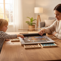 Table de puzzle en bois pliable avec 4/6 tiroirs coulissants, 1000/1500 pièces, pliable, unisexe, pour tous les âges
