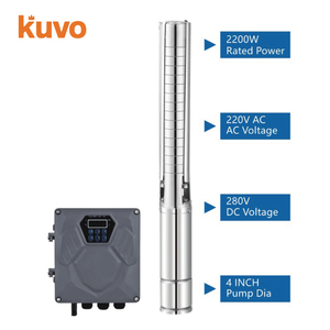 ปั๊มน้ำพลังงานแสงอาทิตย์ KUVO ประสิทธิภาพสูง 2200W 3 แรงม้า ขนาด 4 นิ้ว ปั๊มจุ่มพลังงานแสงอาทิตย์สำหรับบ่อน้ำลึก พร้อมใบพัดแบบแรงเหวี่ยง - Product Image 2