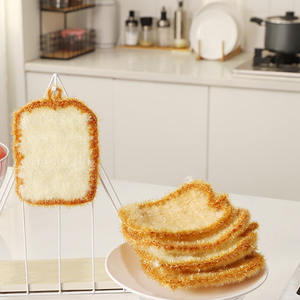 Mignon acrylique pain grillé forme réutilisable cuisine chiffons de nettoyage torchons tampon à récurer plumeaux ménage nettoyage - Product Image 4