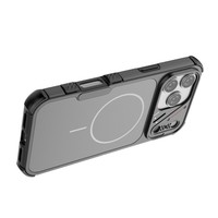 Coque de protection antichoc magnétique 3-en-1 avec coussinets d'air pour iPhone 17 Air, 16 Plus, 15 – Étui de chargement pour téléphone portable