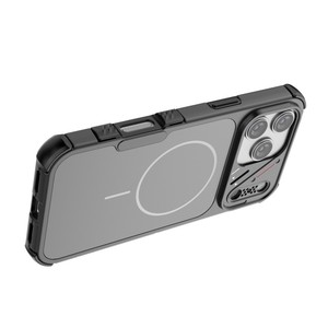 Business four corners anti shock magnetic charging armour mobile phone case for iPhone 17Air 16plus 15 gasbag 3 in 1 back <b>cover</b> - Product Image 4