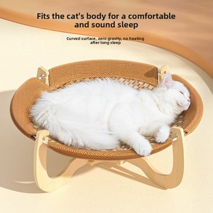 <span class=keywords><strong>Hamaca</strong></span> Universal <span class=keywords><strong>de</strong></span> Ratán para Gatos Four Seasons, Cama Elevada Transpirable para Mascotas con Colchoneta Refrigerante para el Descanso <span class=keywords><strong>de</strong></span> Gatitos en Verano - Product Image 2