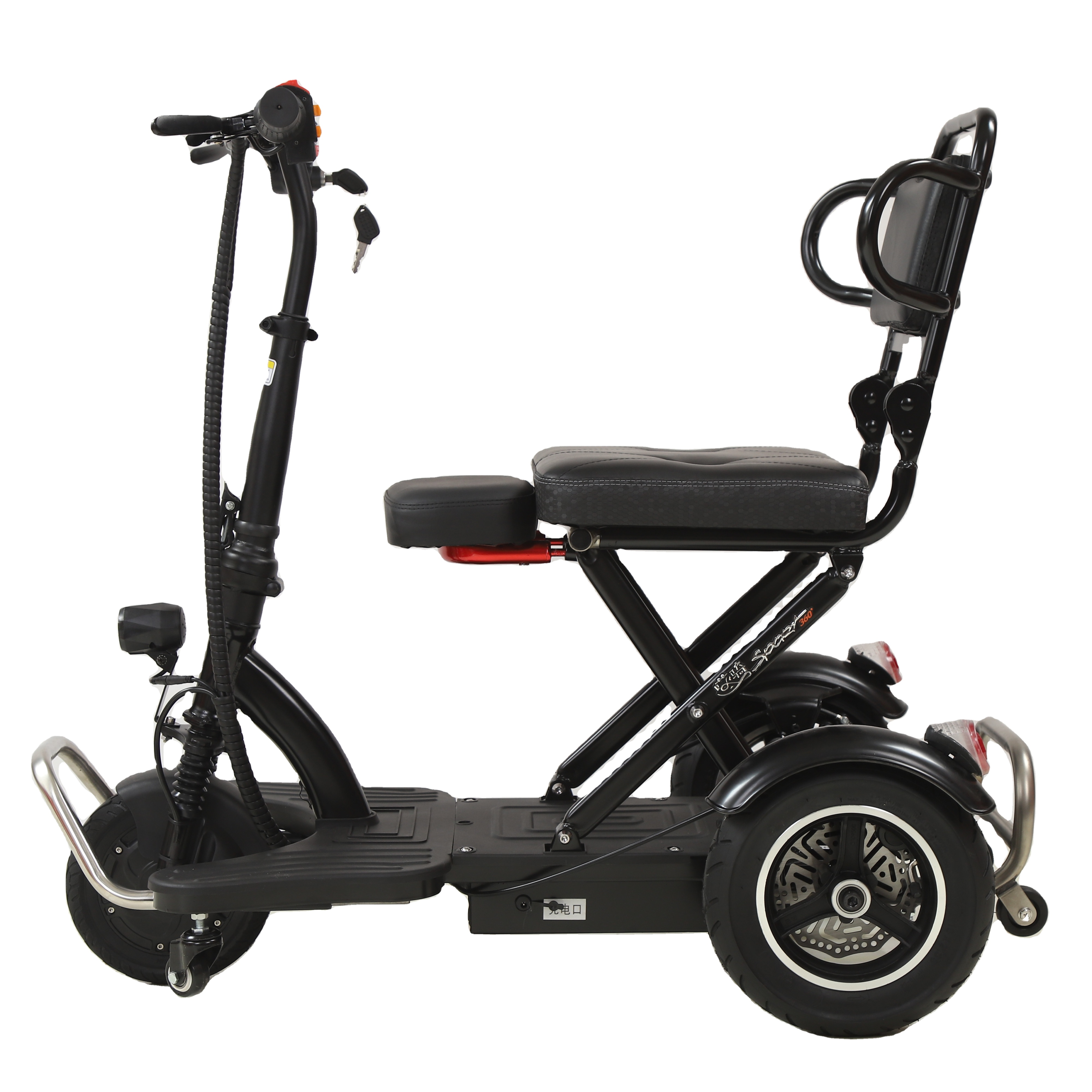 Tricycle électrique pliable pour adulte, disponible en 3 ou 4 roues, pour 21 personnes