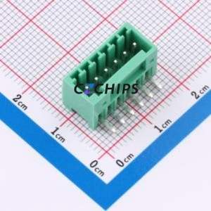 MX2EDGR-2.5-06P-GN01-Cu-A Plug-in Terminal Block Bent Lead Through Hole,P=2.5mm Board-to-Board / Socket Closed 1x6P 2.5mm Green - Product Image 1