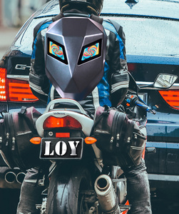 Sac de moto Led Diy écran d'affichage Smart Connect Hard Shell Cool Moto Led Sac à dos Nouveauté - Product Image 3