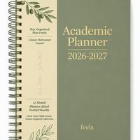Carnet de planification académique personnalisé à spirale avec logo doré personnalisé, motif arbre de croissance, couverture en tissu/PP, cadeau pour étudiants