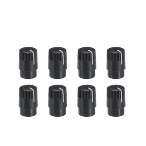 Op maat gemaakte CNC-gedraaide D-vormige potentiometerknop zwart wit - ABS gitaarknop 180 graden - Product Image 5