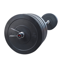 Plaques de poids de 15 kg, plaques de poids revêtues de caoutchouc, plaques de gym rondes noires pour entraînement croisé, musculation