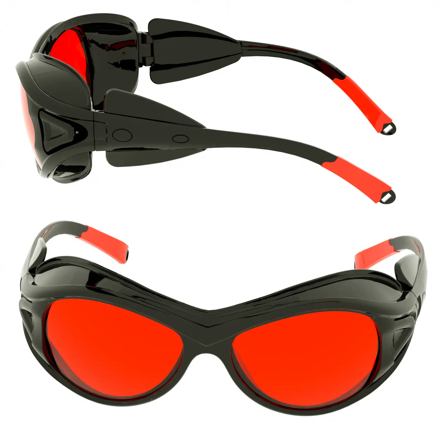 Meilleure vente CE EN207 Ansi Z87 Red Light Therapy Eye Protection Lunettes de bronzage avec revêtement résistant aux UV Lunettes laser Lunettes