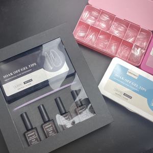 Kit de uñas francés <span class=keywords><strong>con</strong></span> puntas de gel de Etiqueta Privada, juego completo de <span class=keywords><strong>manicura</strong></span> para principiantes profesionales - Product Image 3