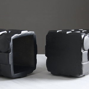 Sala <span class=keywords><strong>de</strong></span> estar minimalista decoración, estilo nórdico <span class=keywords><strong>flor</strong></span> florero arte <span class=keywords><strong>de</strong></span> red negro resina florero - Product Image 3
