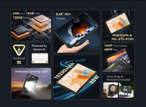 Tablette PC CUBOT TAB KINGKONG MINI Android 15 6+128 Go 8,68 pouces 10200 mAh 16MP+ 48MP Caméra Cubot Pad - Product Image 5