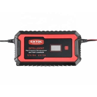 Cargador de coche de 9 etapas controlado por microprocesador 8897303 EXTOL para baterías de plomo-ácido y LiFePO4 de 6 y 12V