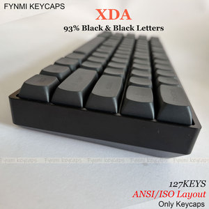 Fynmi ISO ANSI <span class=keywords><strong>XDA</strong></span> 93% สีดำตัวอักษรสีดำ100% สี PBT Dye การระเหิด <span class=keywords><strong>XDA</strong></span> สูง9.0มม. ปุ่มกดสำหรับ MX สวิตช์กล - Product Image 4