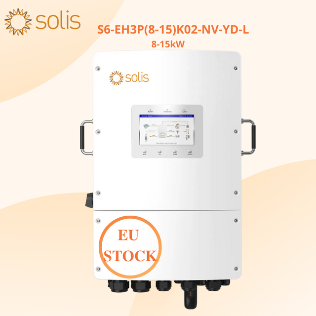 Hybrid Solar Inverters Energy Storage System 8KW 10KW 12KW 15KW Three Phase EU Stock Solis Inverter S6-EH3P(8-15)K02-NV-YD-L