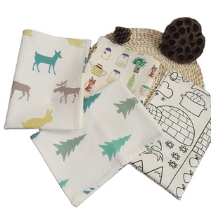 Serviettes de Table en coton avec imprimés fleurs, linge en coton personnalisé pour Cocktail, Table de mariage, noël, pièces - Product Image 1