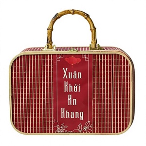Wholesale Handmade Bamboo Gift <b>Box</b> Rectangle | Custom Luxury Wedding Favor <b>Box</b> Pastry Food Packaging <b>Lid</b> Craft <b>Decorative</b> - Product Image 1