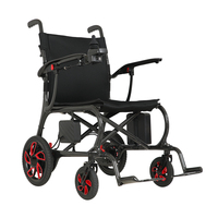 Fauteuil roulant électrique pliable léger en fibre de carbone JBH DC12A de luxe ultra-léger, pliable de gauche à droite, pour personnes handicapées