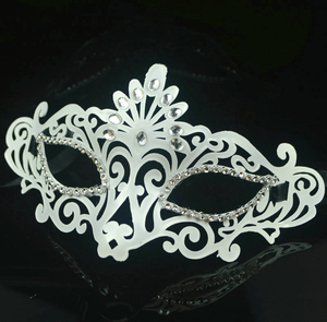 Maschera Semifacciale Femminile con Design a Reticolo e Diamanti per <span class=keywords><strong>Capodanno</strong></span>, Spettacoli Cosplay e Gala Annuale - Product Image 3