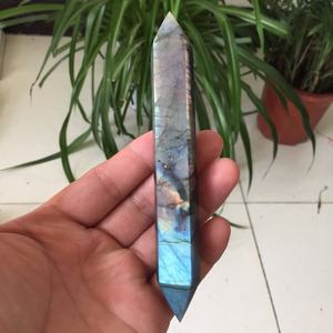 Naturale guarigione di <span class=keywords><strong>cristallo</strong></span> torre di <span class=keywords><strong>Cristallo</strong></span> Di Quarzo Doppio Terminato Punto <span class=keywords><strong>Labradorite</strong></span> Bacchetta per la decorazione - Product Image 4