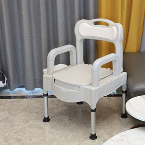 Portable <b>Commode</b> <b>Chair</b> For Elderly And Disabled With 250 Kg Weight Capacity Modern Design PP Material Bathroom Safety Equipment - Product Image 1