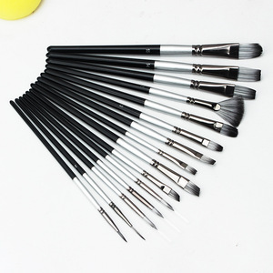 Haute Qualité 15 pièces Différentes Forme Artiste Pinceau Aquarelle Acrylique Peinture À <span class=keywords><strong>L</strong></span>'huile Brosses avec Mousse et Cas - Product Image 5