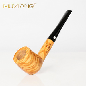 Muxiang Olive Wood Pipe Straight Type Portable Tobacco Pipe For Men 9mm Smoking Accessory - Product Image 3