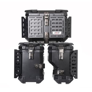 Pour Dodge, coffre latéral multifonctionnel en alliage d'aluminium 38L, coffre supérieur pour camping, <span class=keywords><strong>moto</strong></span>, bagages, coffre de protection noir - Product Image 1