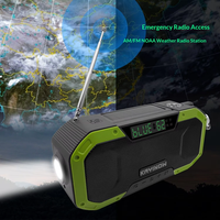 Sturzsicheres, Langlebiges Notfall-NOAA-Radio, Solar- und Handkurbel-AM/FM-Überlebensradio mit 2000mAh Powerbank
