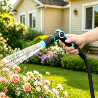 Nouvel ensemble de pistolets d'arrosage de jardin 2 en 1 à 10 fonctions, buse de tuyau d'arrosage pour le lavage des animaux domestiques et des voitures
