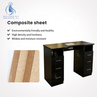 Table et chaise de manucure pour salon de beauté avec collecteur de poussière ventilé et rangement intégré