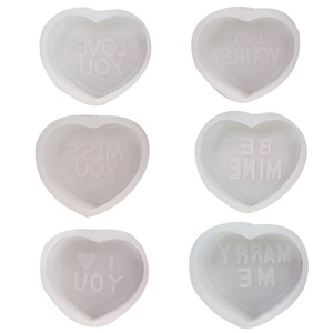 Valentine's Day Gift DIY Handmade <b>Craft</b> Heart Shape Silicone Candle Molds for Wedding Anniversary Candle Making Moulds - Product Image 5