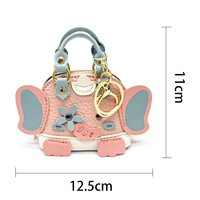 Nouveau Porte-clés de Luxe Tendance avec Breloques Éléphant, Pendentif de Sac à Main Designer en Cuir de Luxe