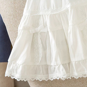 <span class=keywords><strong>Jupe</strong></span> courte <span class=keywords><strong>blanche</strong></span> style coréen pour filles, en dentelle à volants, respirante, effet gâteau, coupe trapèze, pour l'été, pour enfants, nouvelle collection 2026, personnalisable - Product Image 4