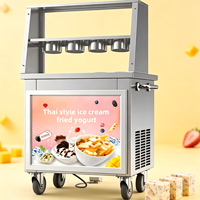 Machine à yaourt et à glace frite multifonctionnelle et légère, facile à utiliser et économique, pour usage commercial, roll/yogurtfry