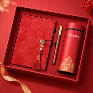 Custom Logo Promotional Business Gift <b>Set</b> UV Printed PU Leather <b>Notebook</b> Pen Thermal Tumbler & Umbrella for Graduation Christmas - Product Image 4