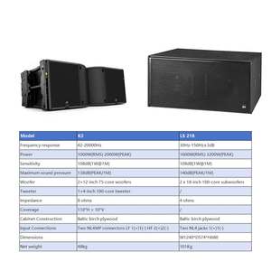 DBK K3 LS218 Subwoofer Passivo Doppio da 18 Pollici + Diffusore Line Array a 2 Vie da 12 Pollici, Sistema PA Professionale Portatile da 2000W di Picco per Concerti - Product Image 6