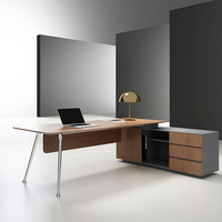 Bureau Commercial en bois en forme de L, de luxe, style futuriste, chine