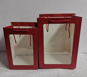 RTS Quà Tặng Phổ Biến Tái Chế In Logo Theo Yêu Cầu Bán Chạy Túi Giấy Kraft Có Cửa Sổ - Product Image 5