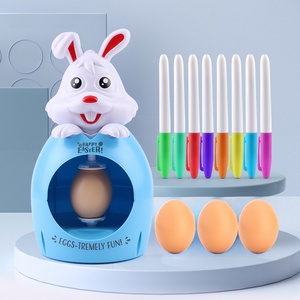 Machine à dessin motorisée DIY Lapin de dessin animé pour œufs de Pâques, jouet décoratif et de dessin pour enfants - Product Image 1