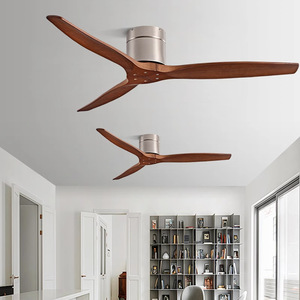 Solid Wood <b>Ceiling</b> <b>Fan</b> Ac Motor Reversible Airflow For Commercial Use Industrial Buildings Low Rise Without Light - Product Image 1
