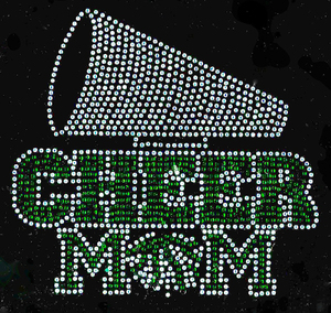 Transferência personalizada Baixo Mínimo Cheer Mom Iron-On Diamante Cheer Leading Rhinestone Transfer - Product Image 3
