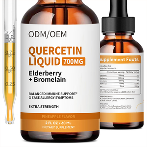 Quercetin Cair Tetes Label Pribadi Suplemen Quercetin Bromelain dengan Bromelain Elderberry Vitamin - Product Image 1