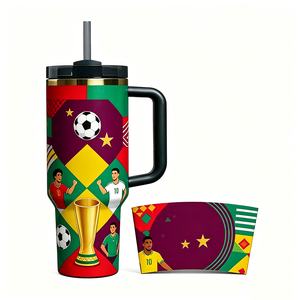 <span class=keywords><strong>Gobelet</strong></span> isotherme en acier inoxydable 40OZ pour la Coupe des Événements Mondiaux 2026, modèle vierge à double paroi sous vide, pour les fans de football - Product Image 1