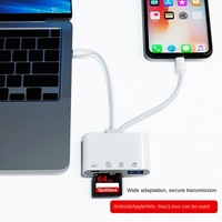 Lector de tarjetas de teléfono móvil Cuatro en Uno Interfaz tipo C SD OTG Multifuncionalidad Línea de conversión de carga USB Disco U conectado