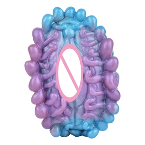 GEEBA 17*11*22CM Masturbador Masculino de Silicona con Diseño de Crisantemo de Terciopelo, Juguetes Sexuales Eróticos, Estimulador Masculino de Fantasía Colorido - Product Image 4